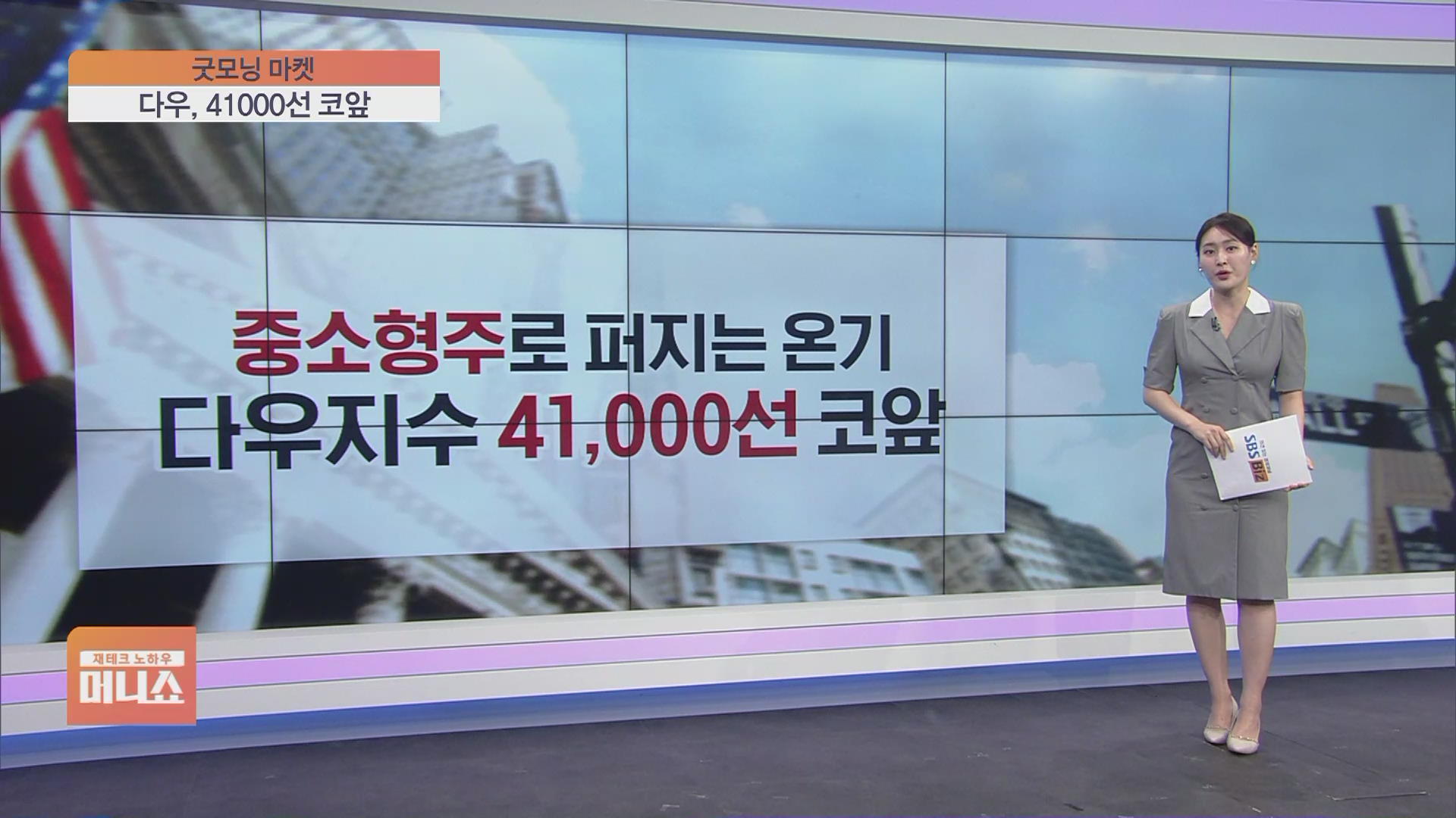 굿모닝 마켓] 중소형주로 퍼지는 온기…다우지수 4만1천선 코앞 - SBS Biz