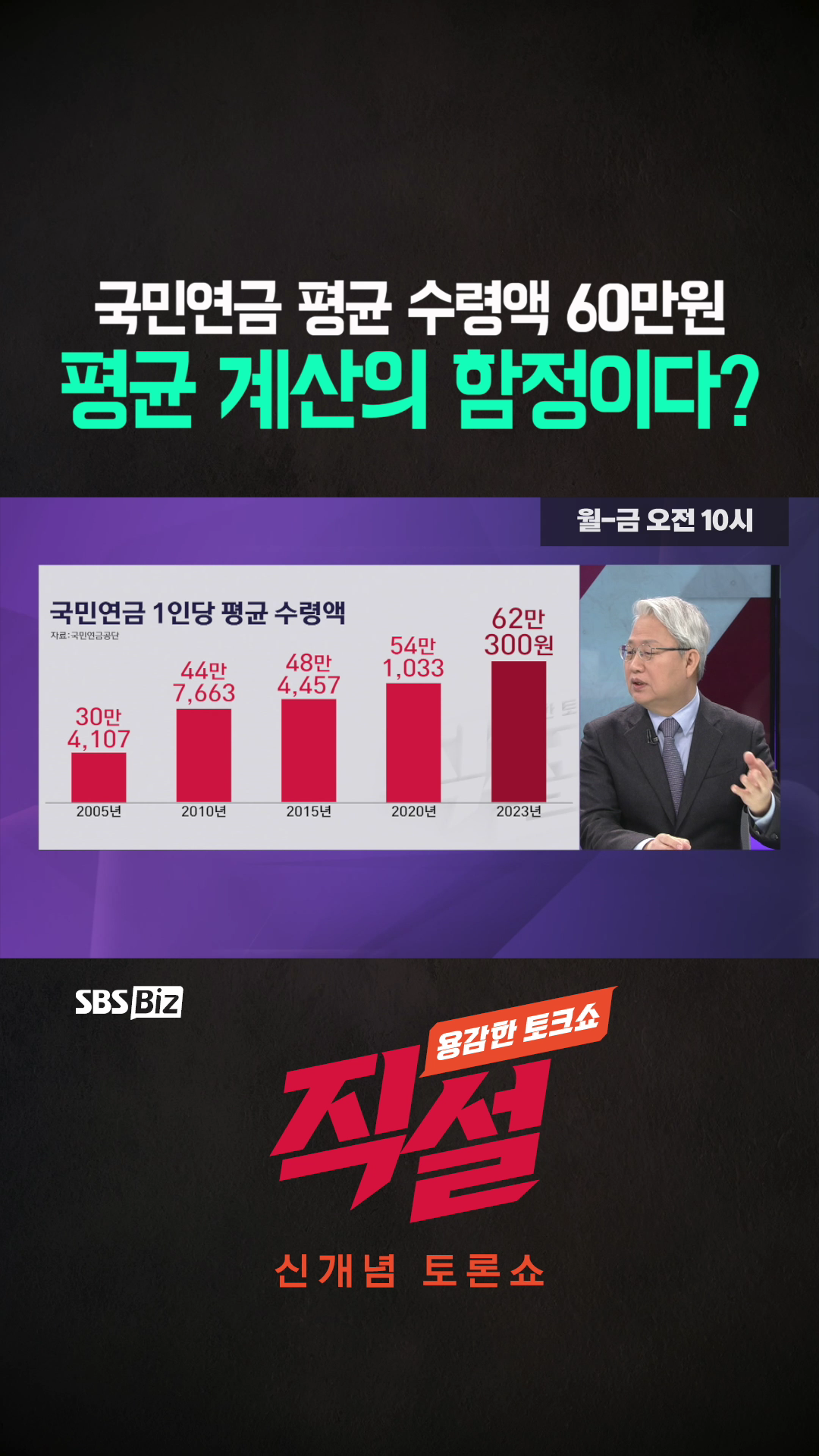 숏폼] 국민연금 평균 수령액 60만원 평균 계산의 함정이다? - SBS Biz