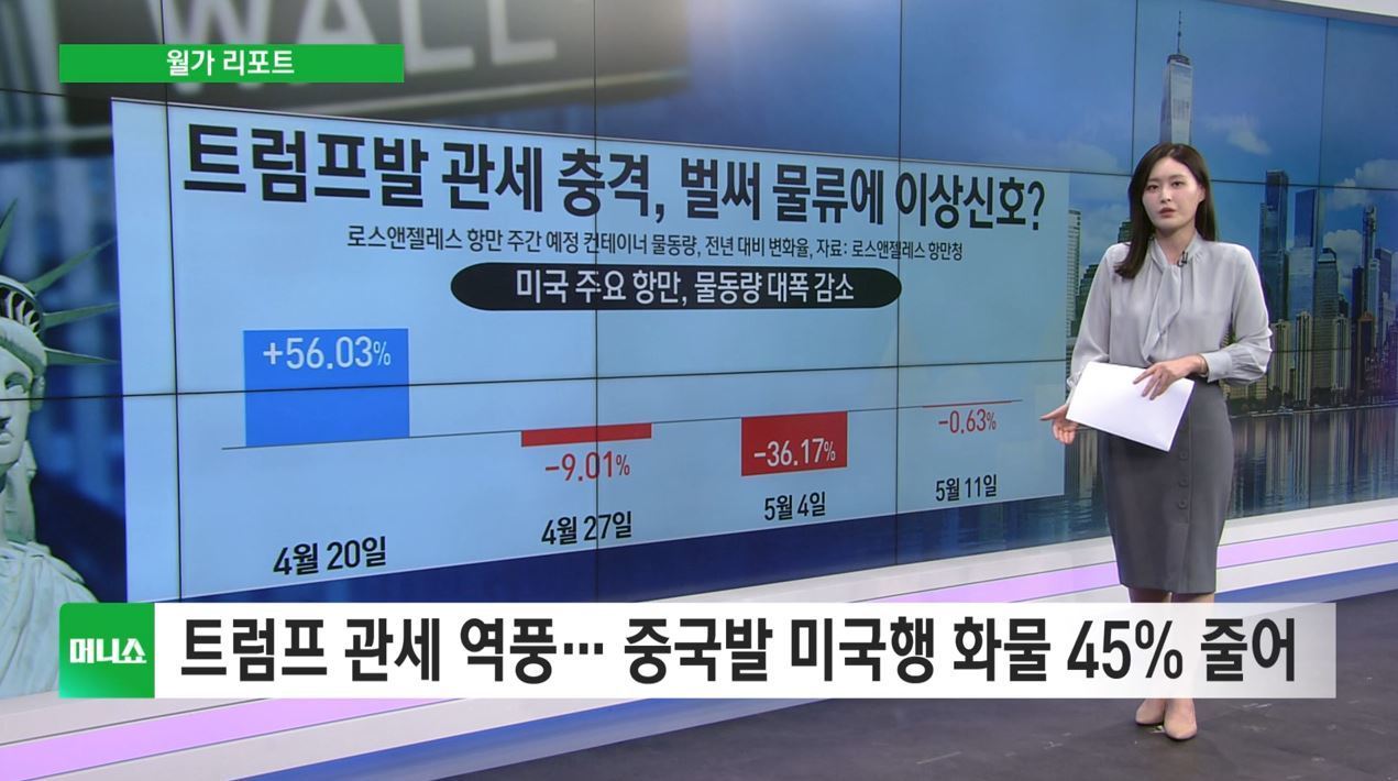 [월가 리포트] 트럼프 관세 역풍… 중국발 미국행 화물 45% 줄어