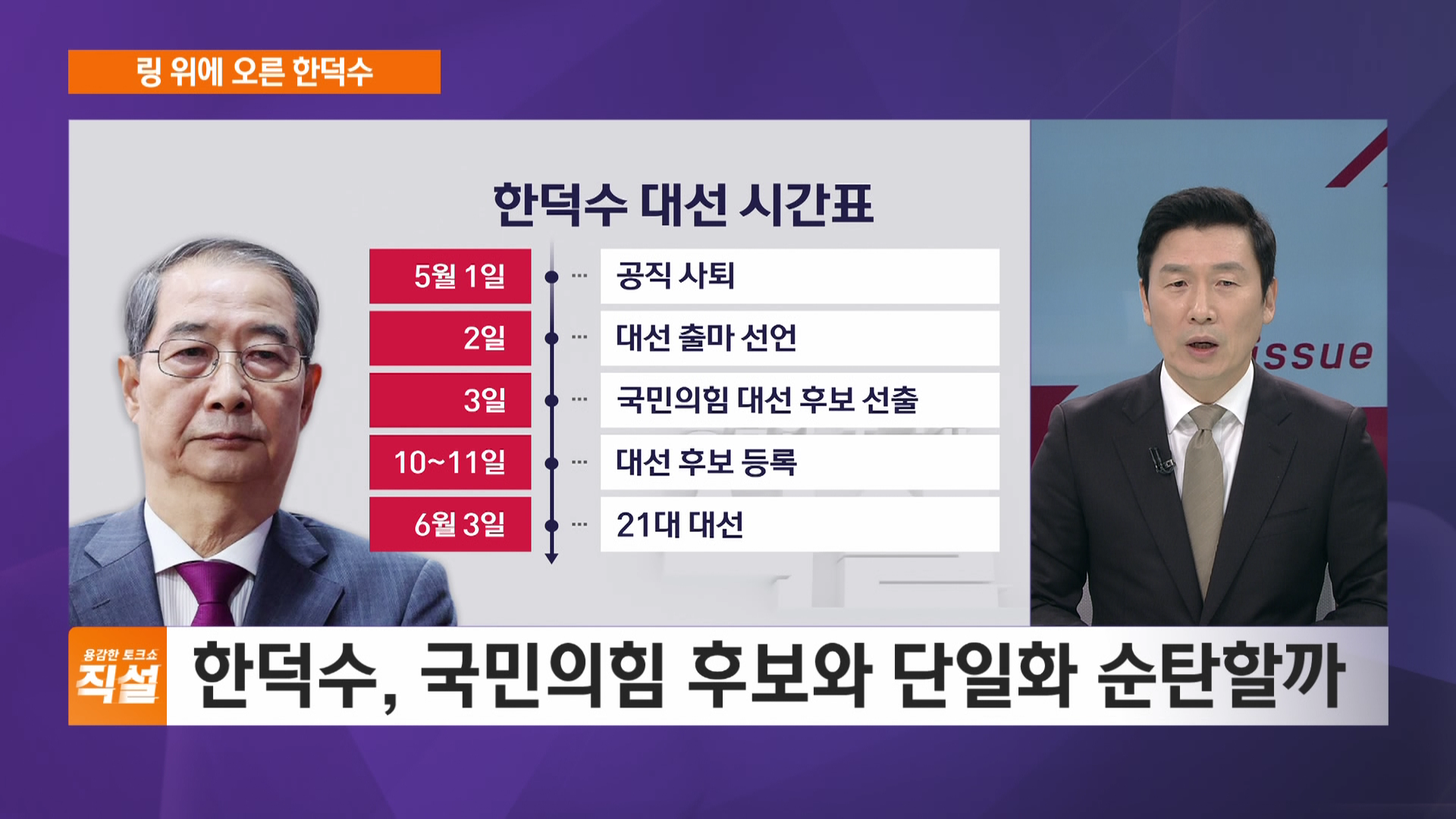 링 위에 오른 한덕수…국힘 후보와 단일화 순탄할까