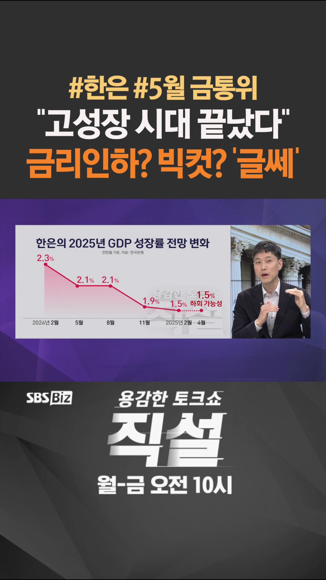 [숏폼]  고성장 시대 끝났다  금리인하</font>? 빅컷 '글쎄'
