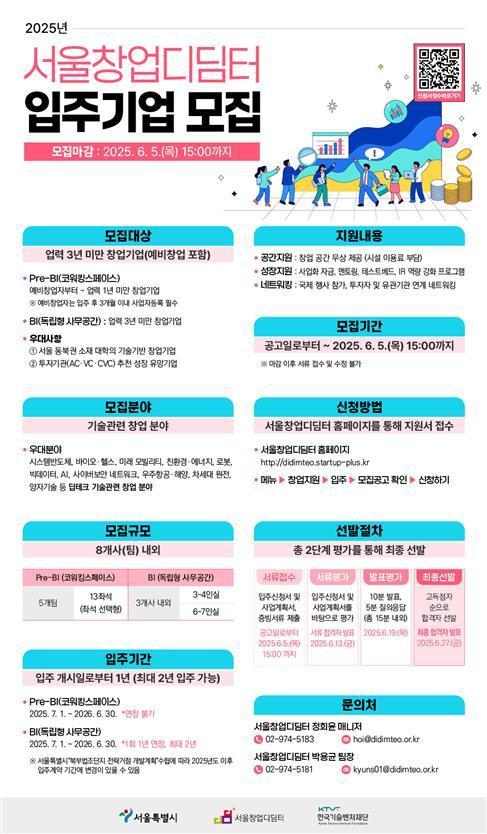 '서울창업디딤터' 입주기업 모집...산학연계 기술창업 활성화 - 뉴스 썸네일 이미지