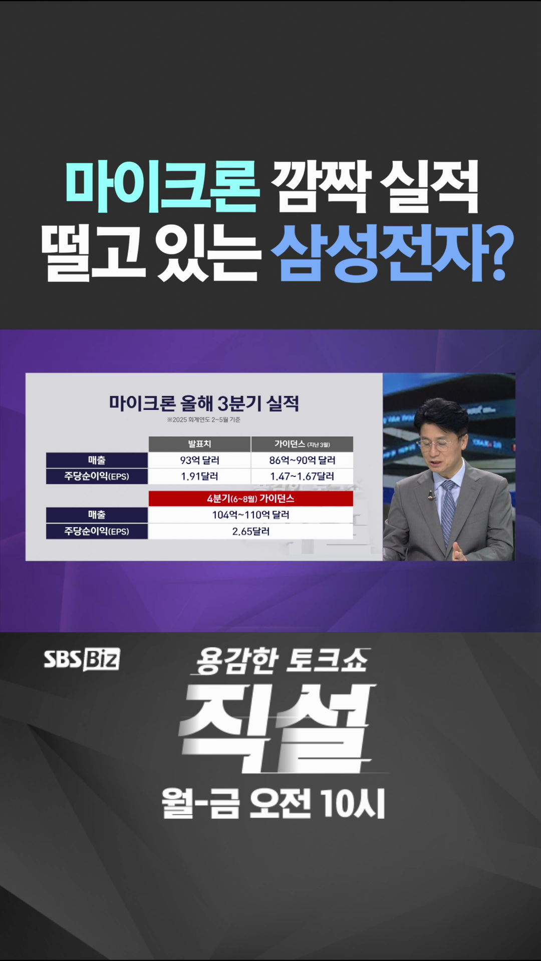 [숏폼] 마이크론 깜짝 실적 떨고 있는 삼성전자?