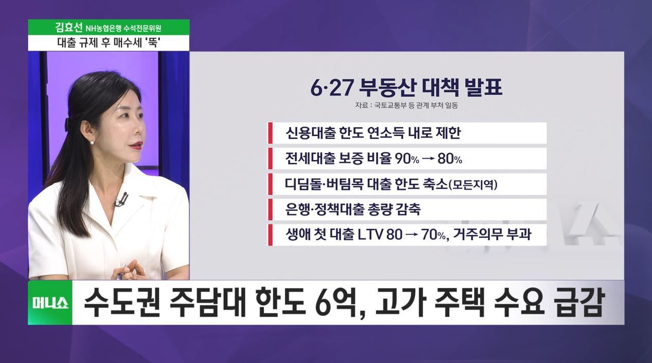[머니줌인] 수도권 주택담보대출 6억 제한, 거래량 급감