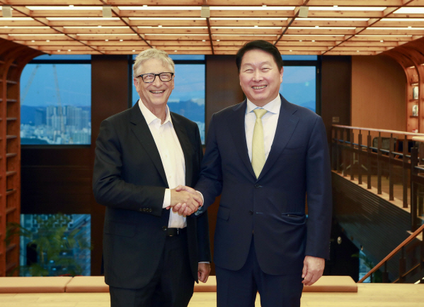최태원, 빌</font>게이츠</font>와 에너지·바이오 협력…정기선, SMR 상용화 논의