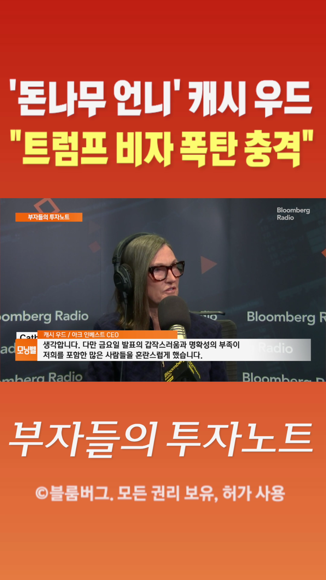 [숏폼] '돈나무 언니' 캐시 우드 트럼프 비자 폭탄 충격